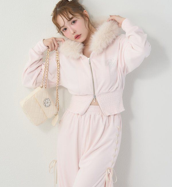  「【セットアップ可能】フェイクファーパーカー」|プルオーバー|