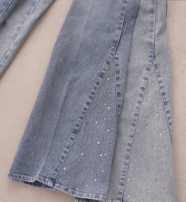  「サイドビジューフレアーデニム」|その他|