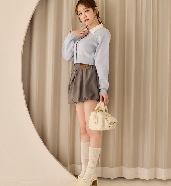  「【サイズ展開あり】バルーンミニスカート／パッチつき」|スカート|