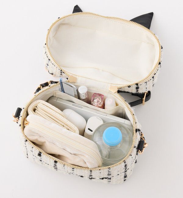  「ギャザーハンドルツイードバニティバッグ」|ショルダー・メッセンジャー|