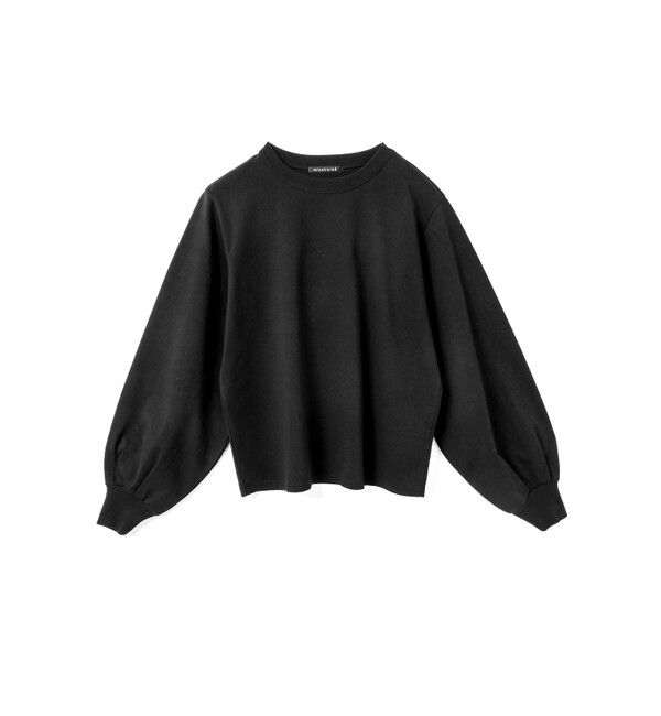 mizuiro ind「mizuiro ind パフスリーブロングT」|Tシャツ・カットソー|ブラック
