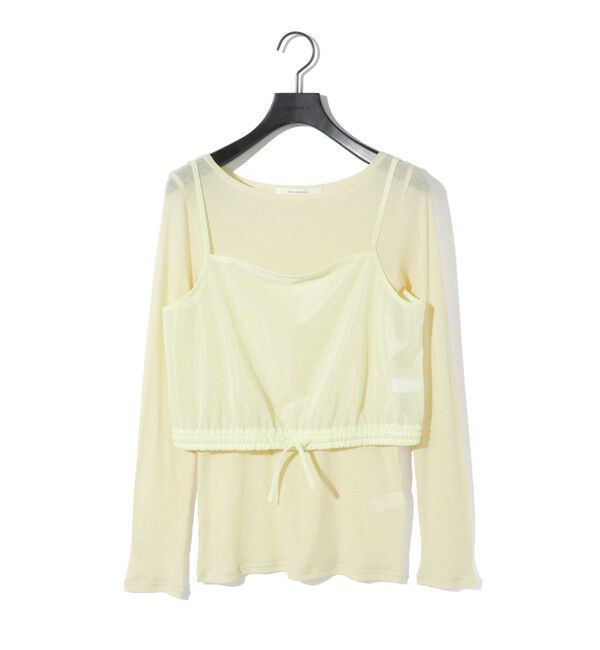 MIDIUMISOLID「MIDIUMISOLID for Ladies キャミソールトップスアンサンブル」|Tシャツ・カットソー|イエロー