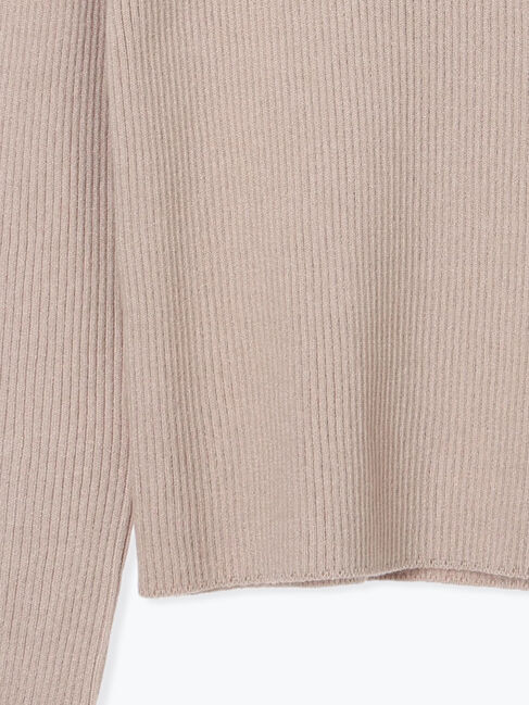 Te chichi TERRASSE「袖口釦クルーネックリブニット」|ニット・セーター|