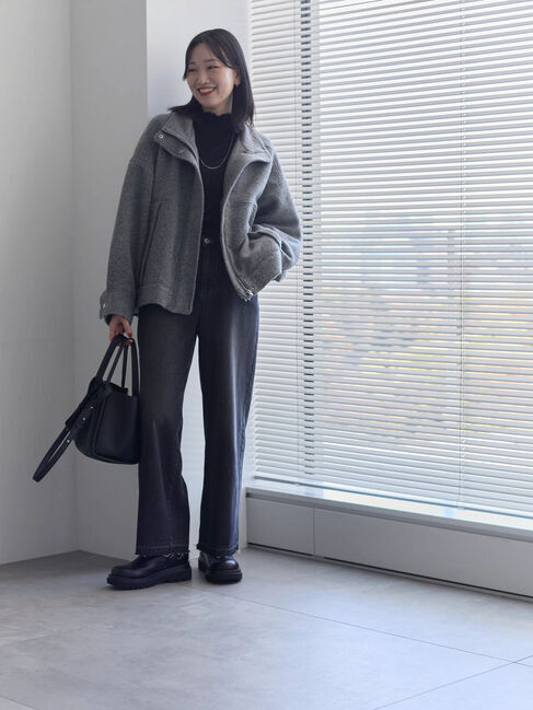 Samansa Mos2 blue「スライバーBIGブルゾン」|その他|