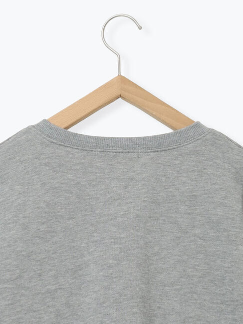 Samansa Mos2 blue「袖プリーツ裏起毛スウェット」|Tシャツ・カットソー|