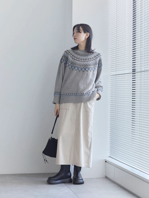 Samansa Mos2 blue「コーデュロイスカート」|スカート|