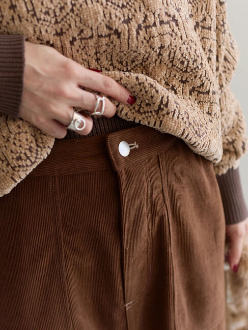 Samansa Mos2 blue「コーデュロイスカート」|スカート|