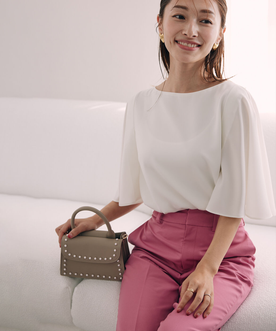 Maglie le cassetto「《M Maglie le cassetto&times;吉田理紗》美脚ストレートパンツ」|スラックス|