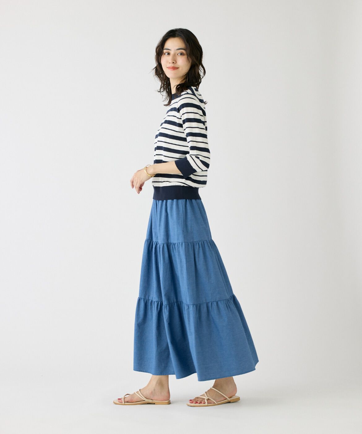 DAY by DAY it&rsquo;s international「5分袖ボーダークルーネックプルオーバー」|ニット・セーター|