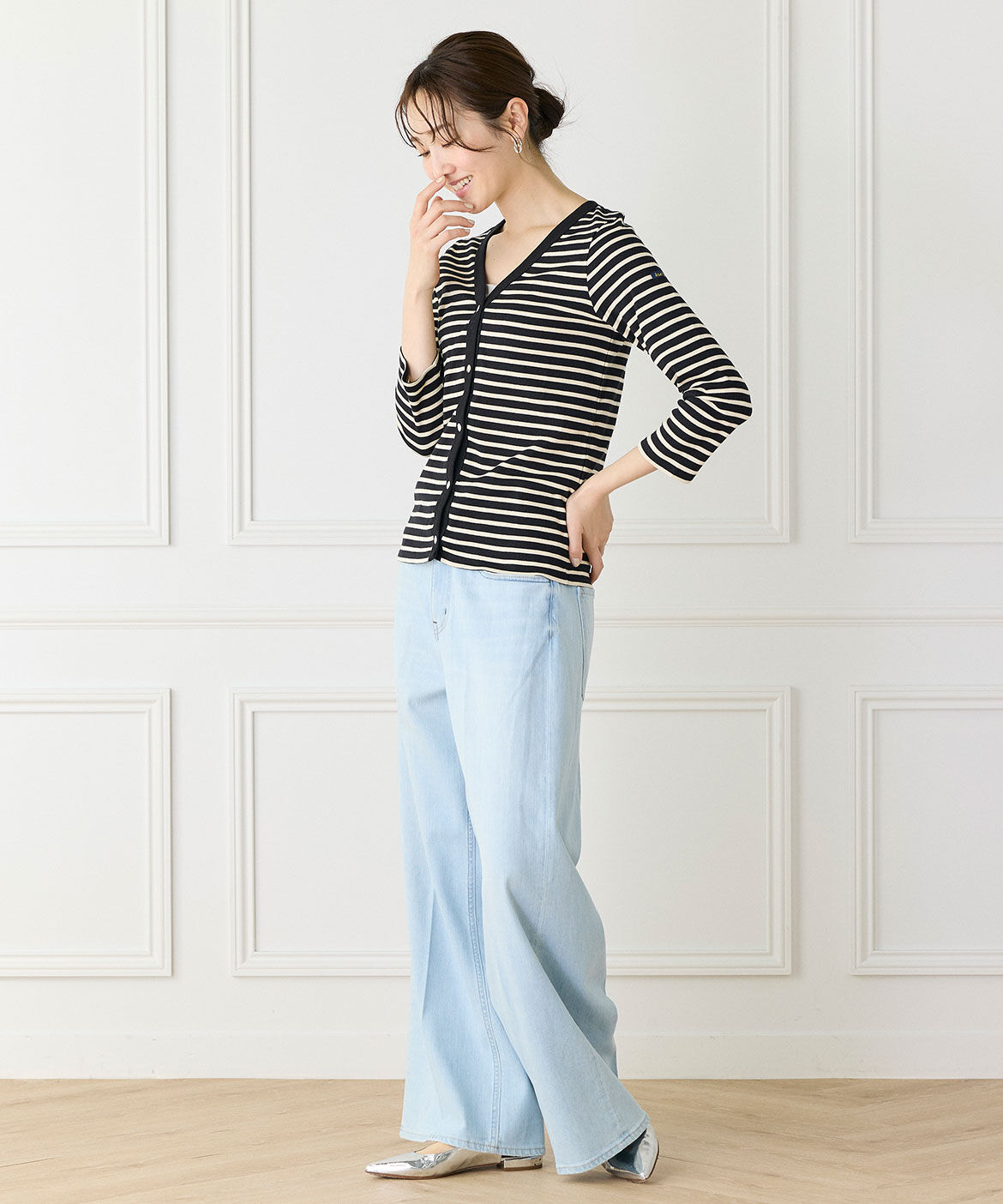 INED「Vネックカットソーカーディガン《Le minor》」|Tシャツ・カットソー|