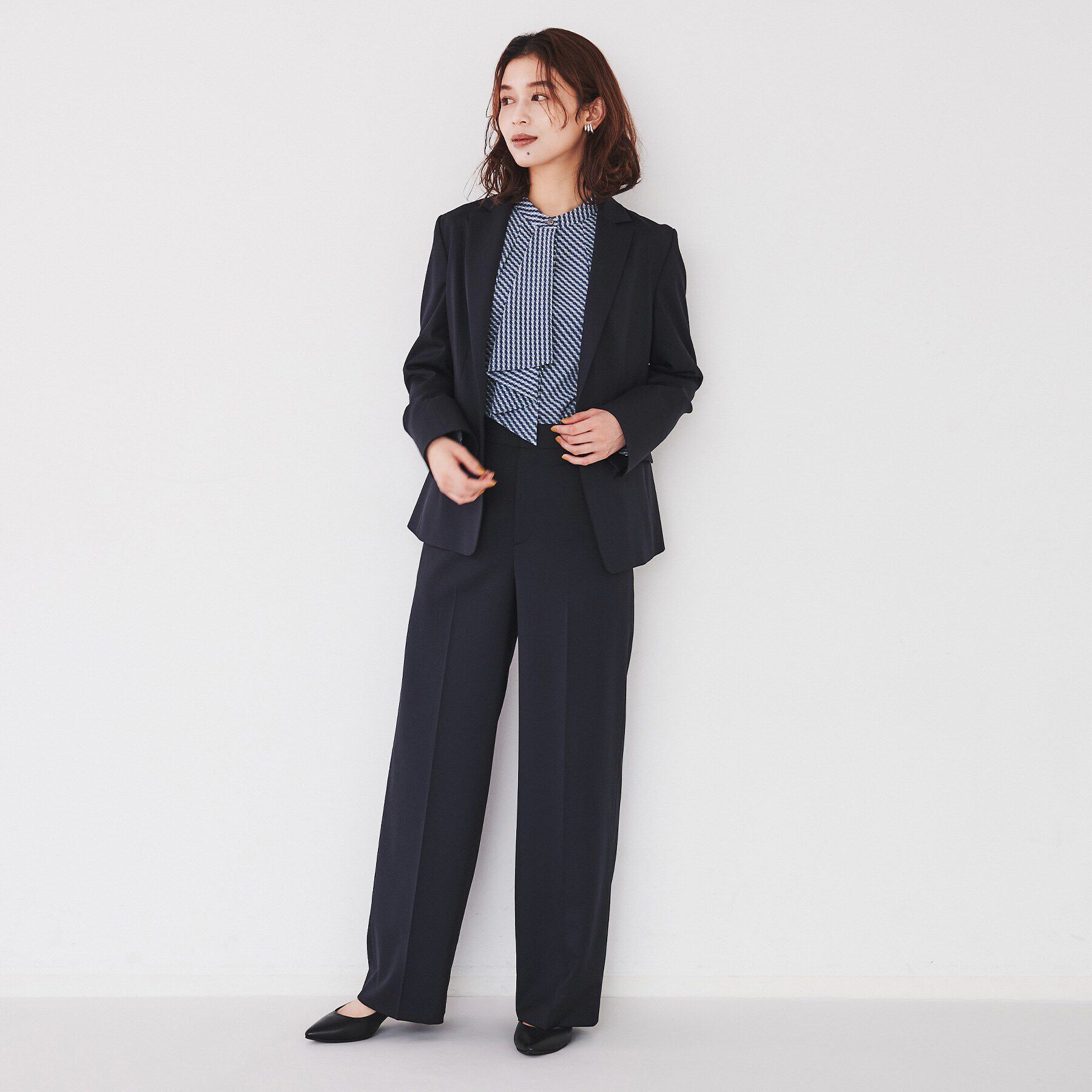 UNTITLED「【洗える通勤スーツ】レジェールギャバ ストレッチワイドパンツ」|その他|