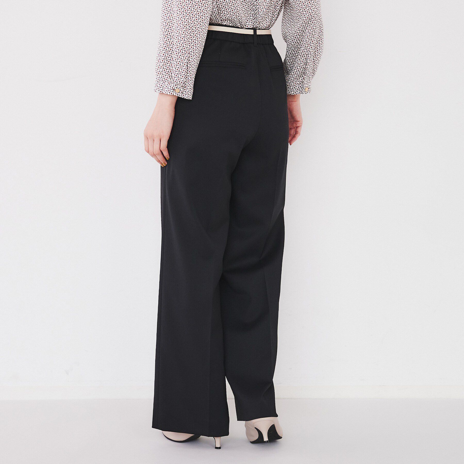 UNTITLED「【洗える通勤スーツ】レジェールギャバ ストレッチワイドパンツ」|その他|