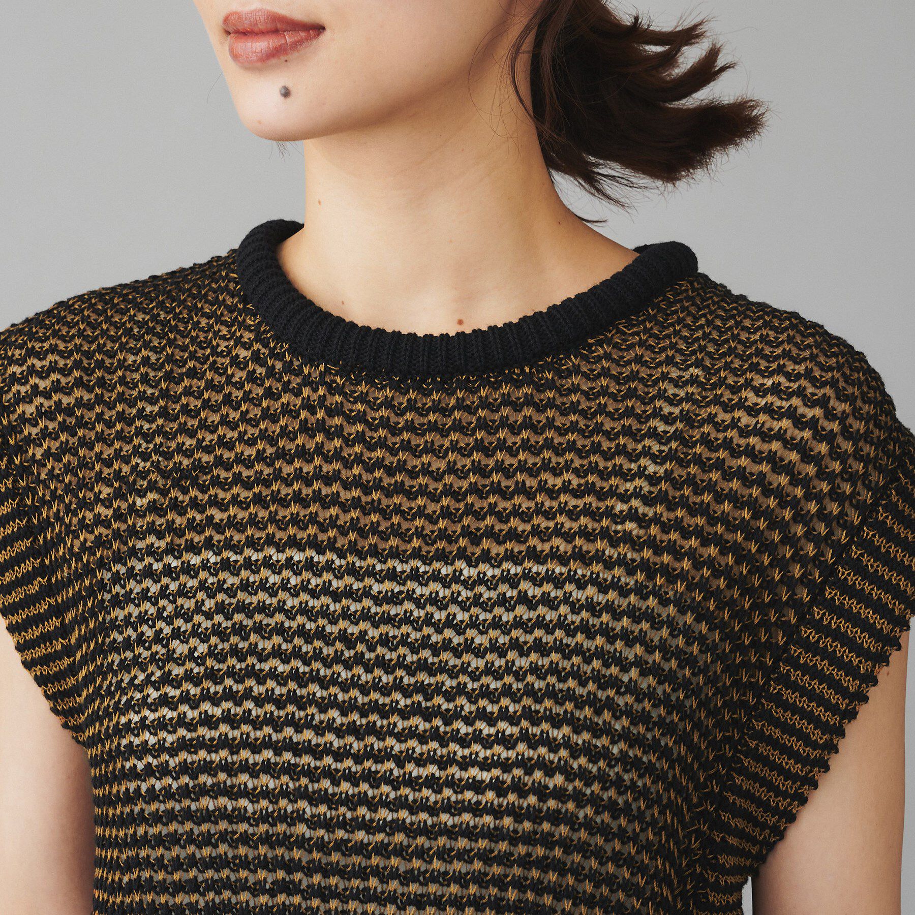 UNTITLED「【YENN】パッティング ネック ニット」|ニット・セーター|