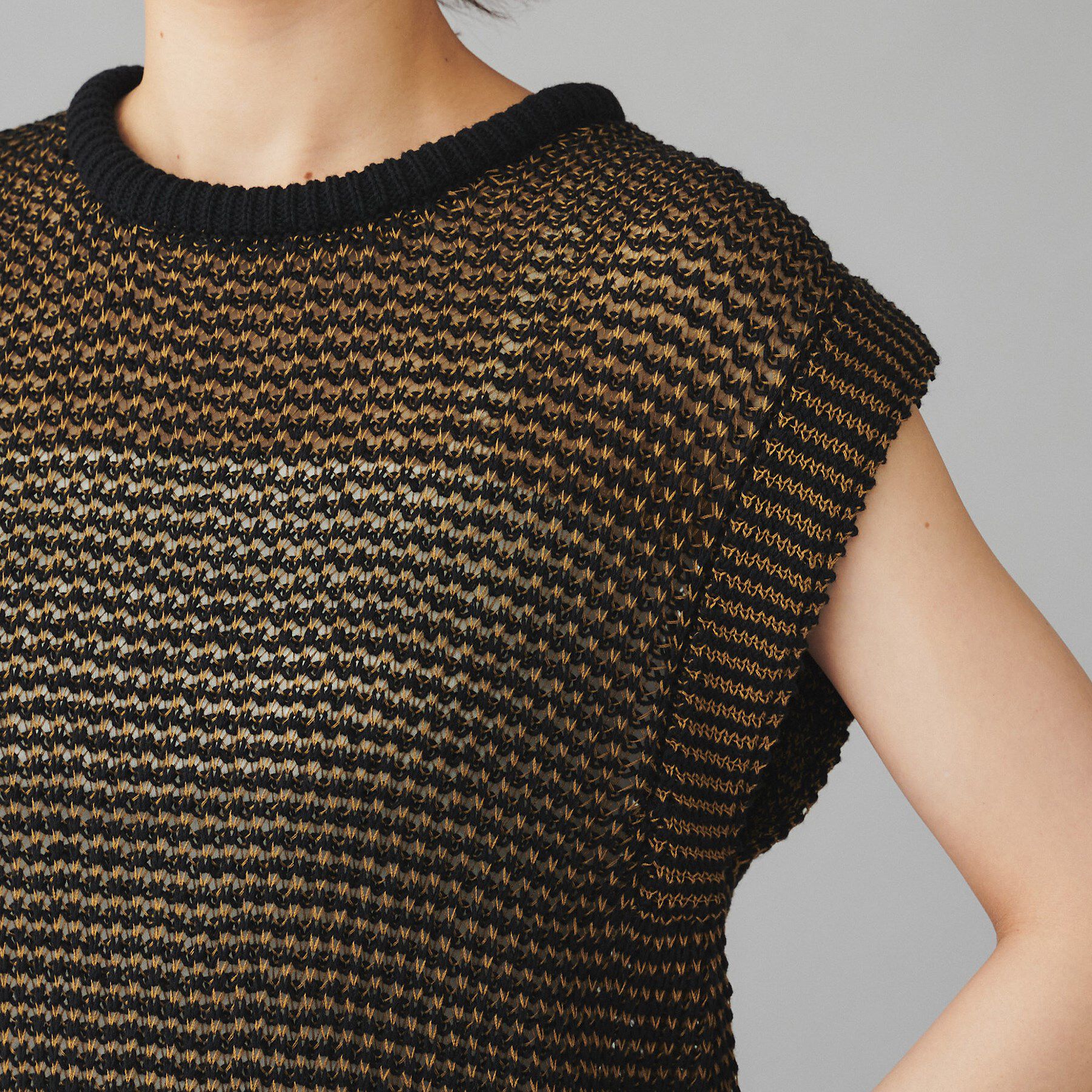 UNTITLED「【YENN】パッティング ネック ニット」|ニット・セーター|