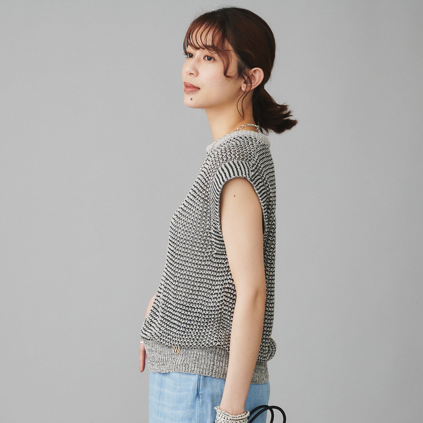 UNTITLED「【YENN】パッティング ネック ニット」|ニット・セーター|