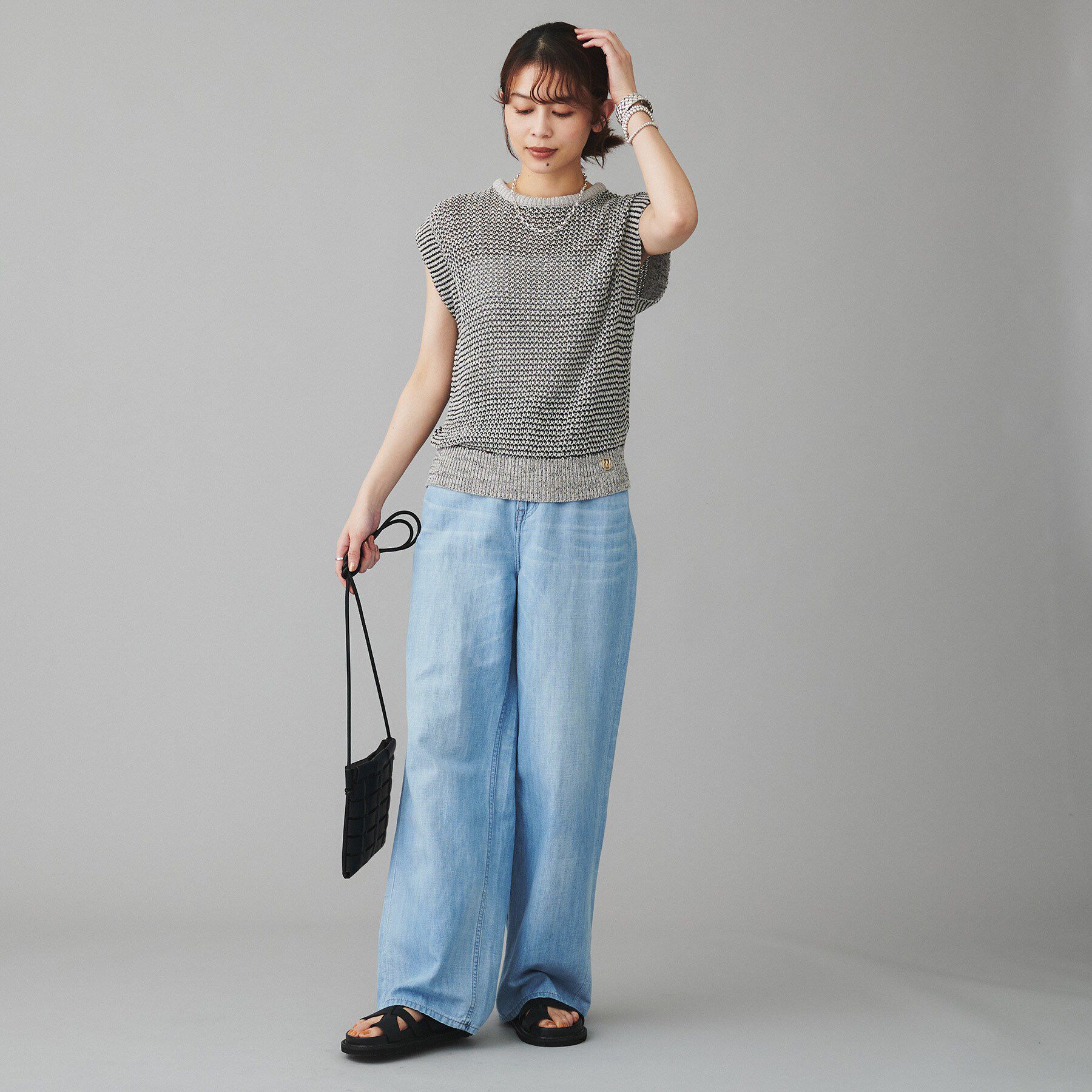 UNTITLED「【YENN】パッティング ネック ニット」|ニット・セーター|