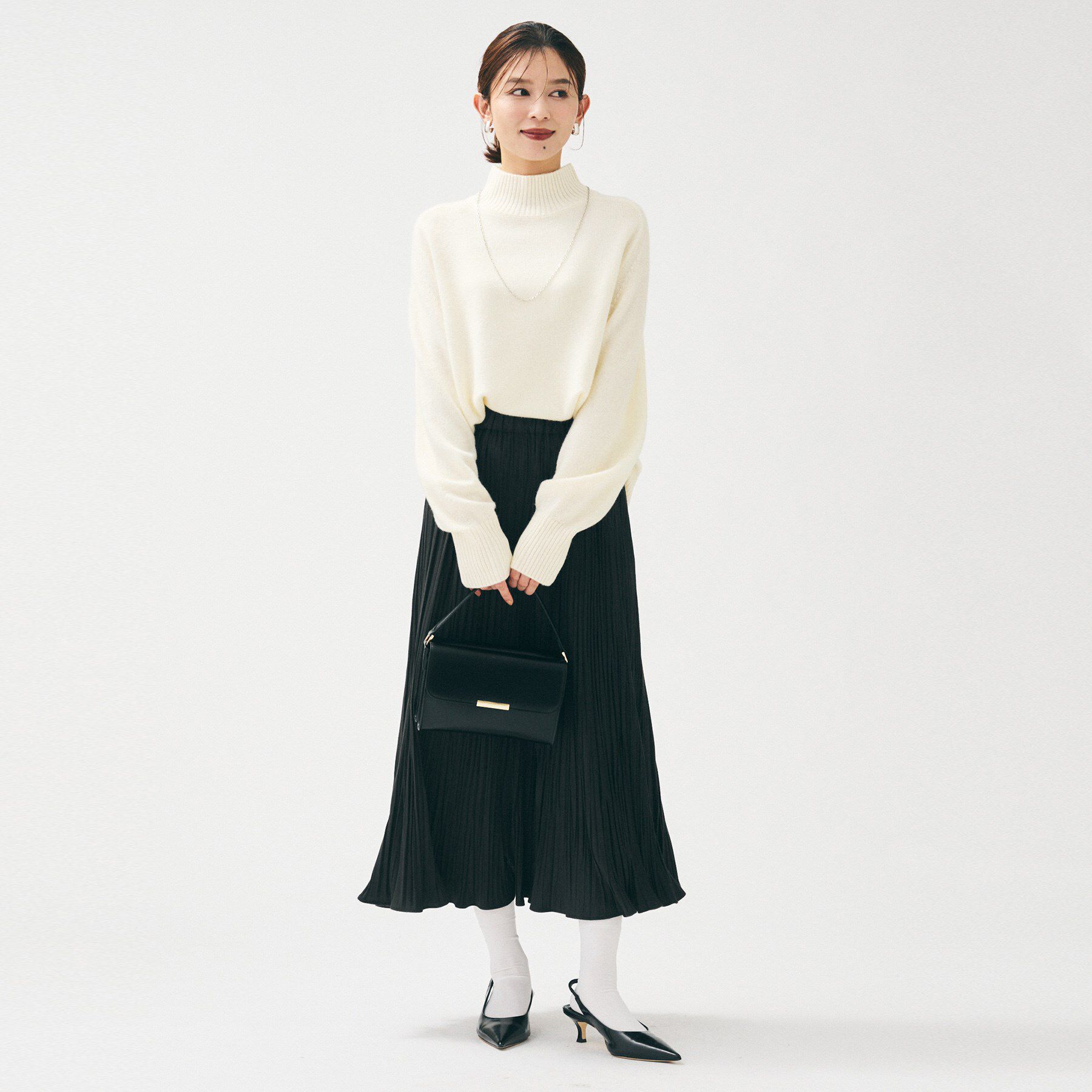 UNTITLED「【8色展開/洗える】ウールカシミヤ ハイネックニット」|ニット・セーター|