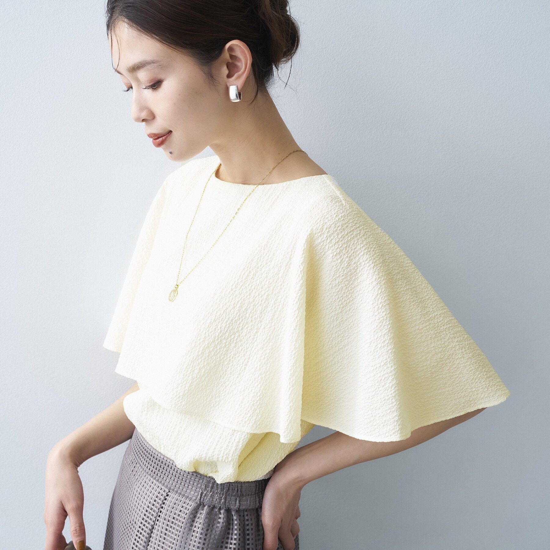 UNTITLED「ケープデザインブラウス」|シャツ・ブラウス|