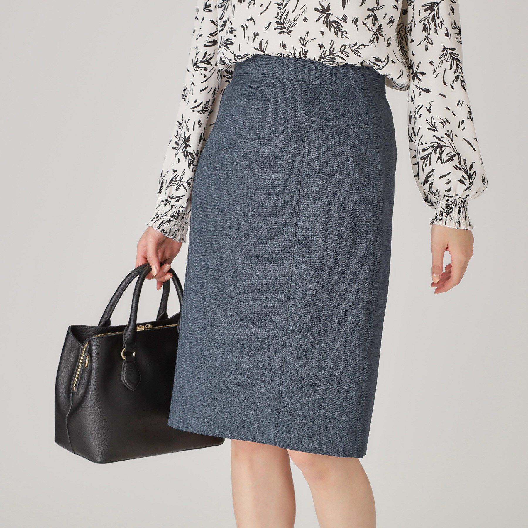 COUP DE CHANCE「【手洗い可／日本製】タイトスカート」|スカート|ブルー(092)