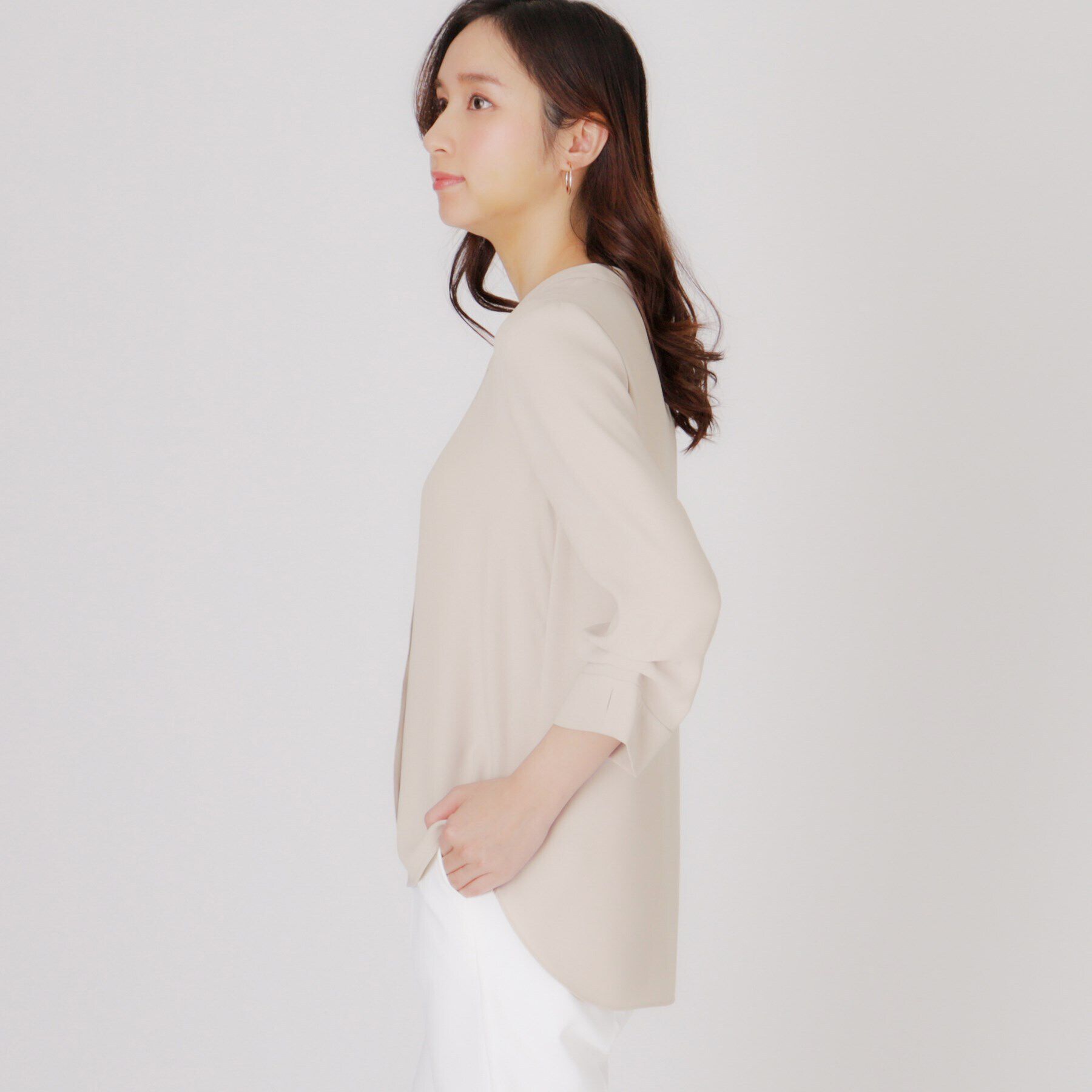 COUP DE CHANCE「【イージーケア／日本製】スキッパーデザインブラウス」|シャツ・ブラウス|