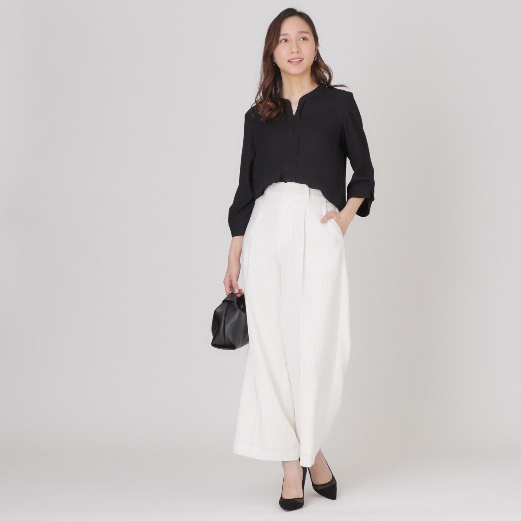 COUP DE CHANCE「【イージーケア／日本製】スキッパーデザインブラウス」|シャツ・ブラウス|