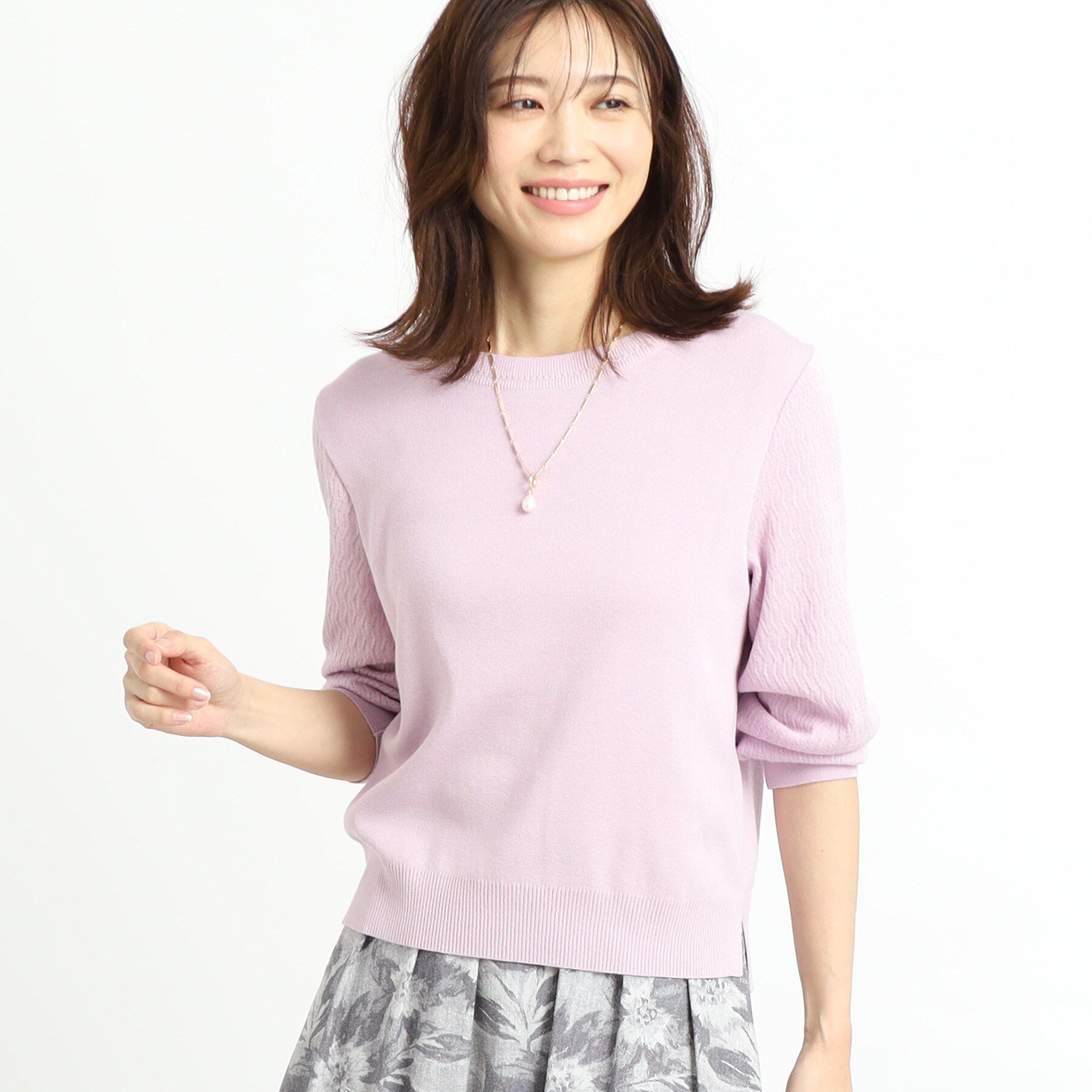 Reflect「【WEB先行カラーあり／洗える】パフスリーブニット」|ニット・セーター|