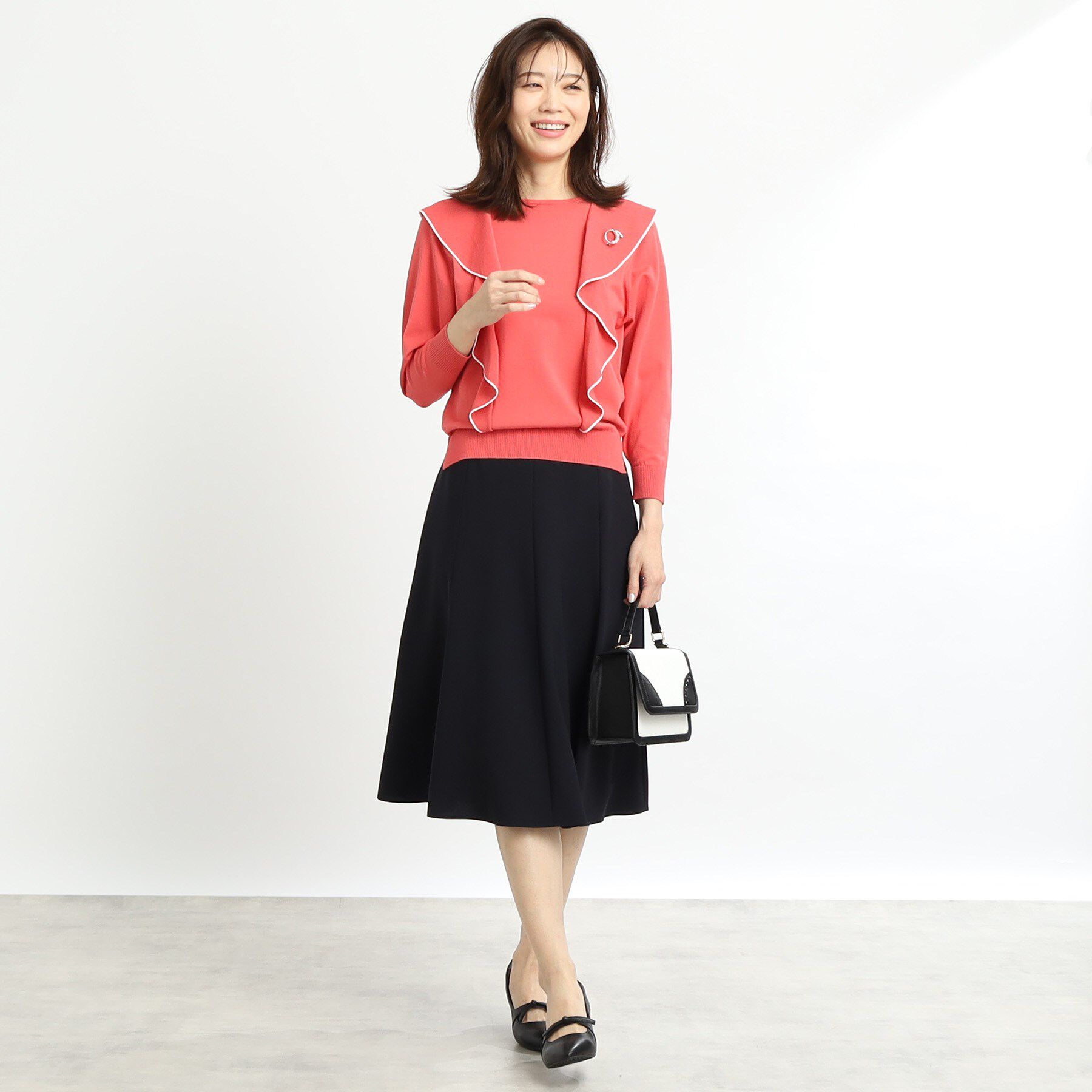 Reflect「ラッフルフリルプルオーバーニット」|ニット・セーター|