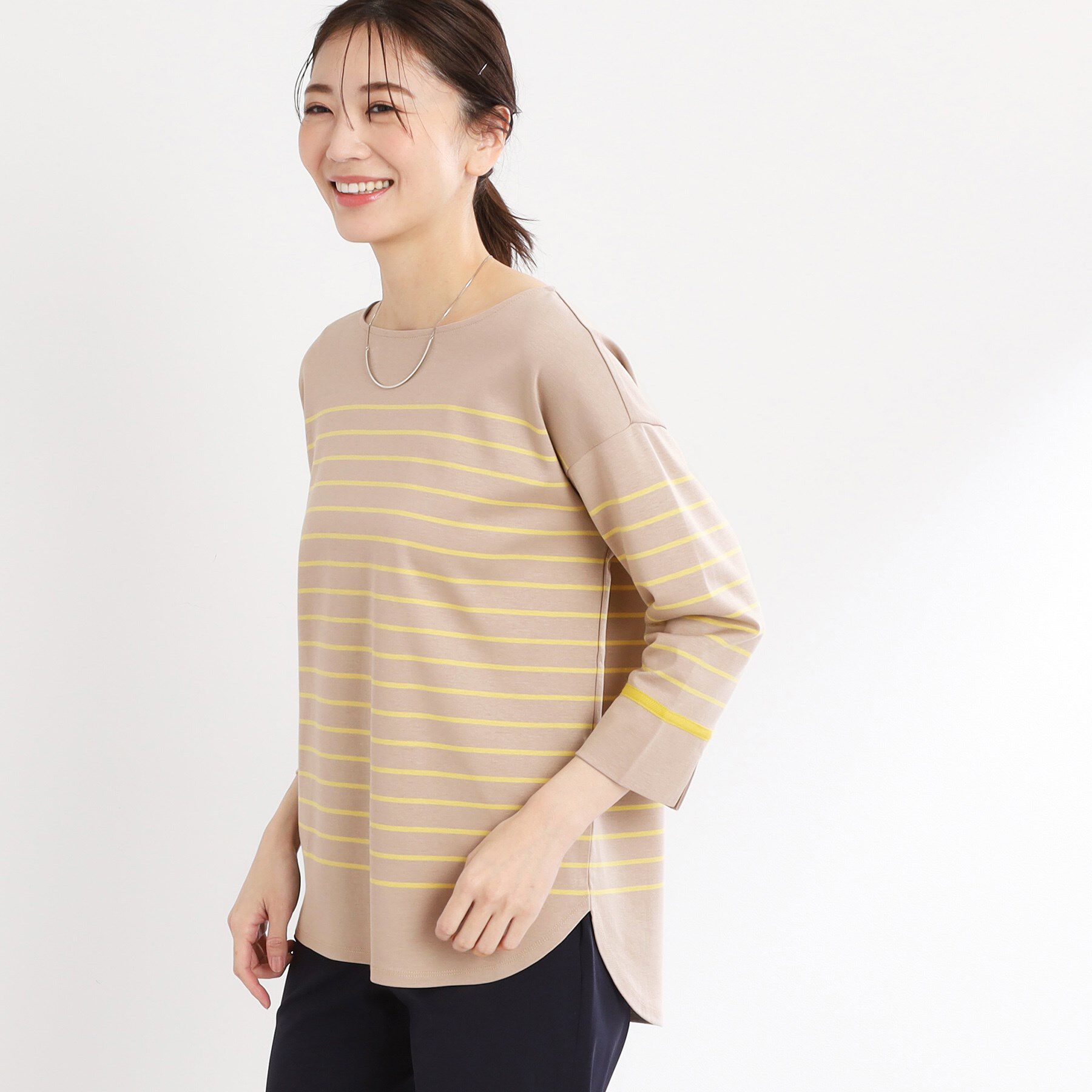 Reflect「【洗える】パネルボーダープルオーバー」|Tシャツ・カットソー|