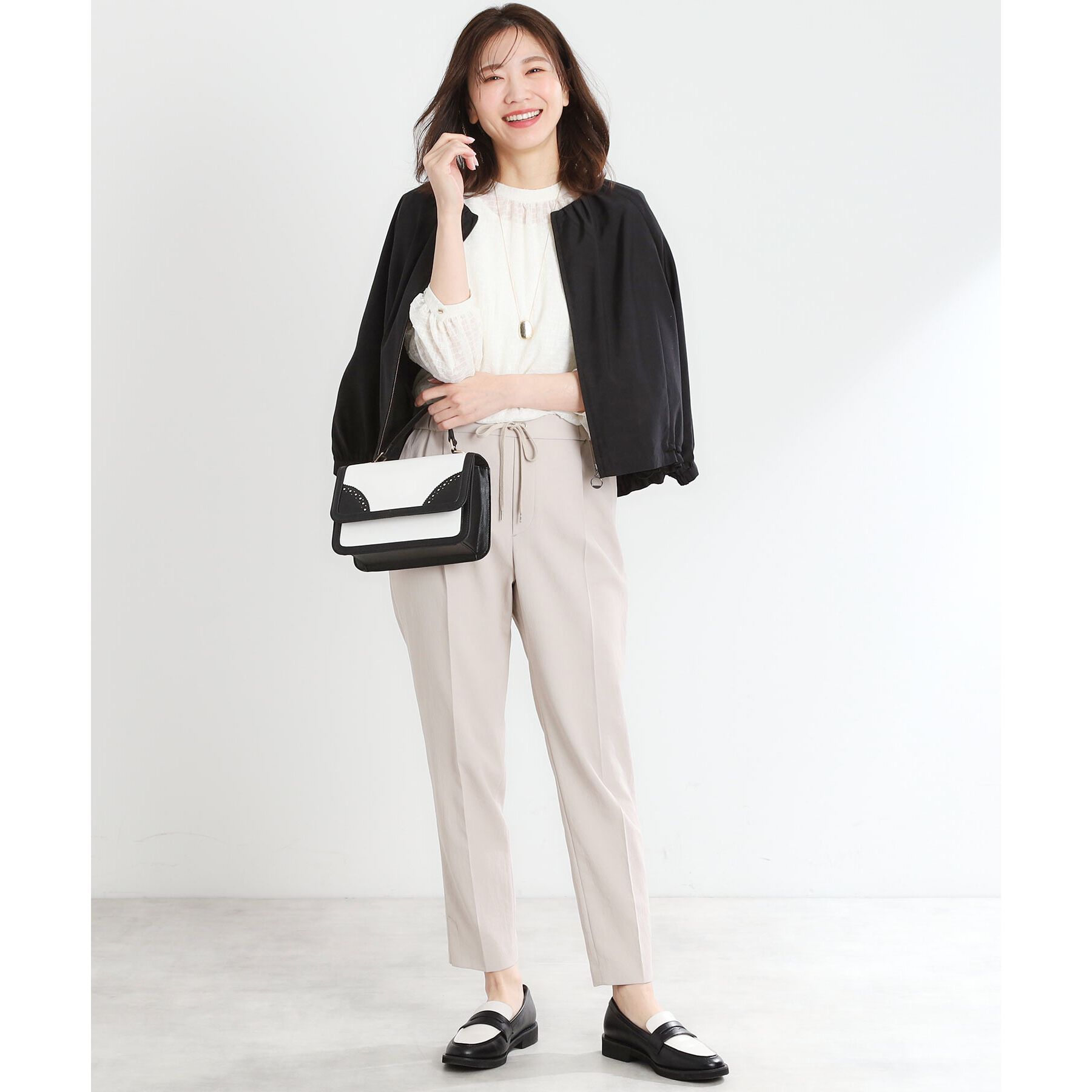 Reflect「【手洗い可】ロングシルエットブラウス」|シャツ・ブラウス|