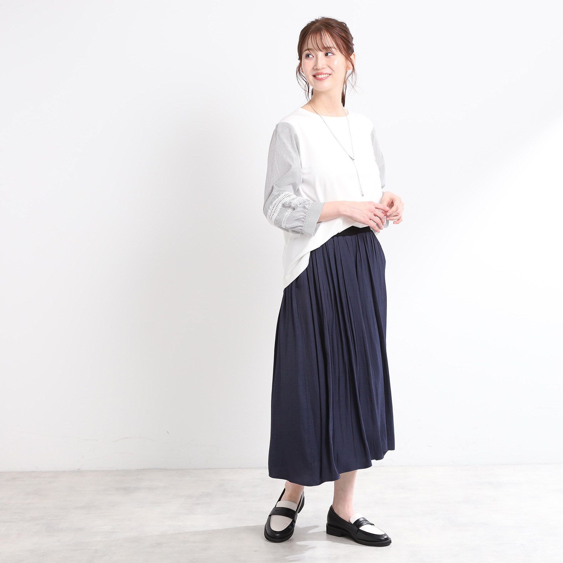 Reflect「【夏SALE／E‐QUALITY／手洗い可】レーススリーブブラウス」|Tシャツ・カットソー|