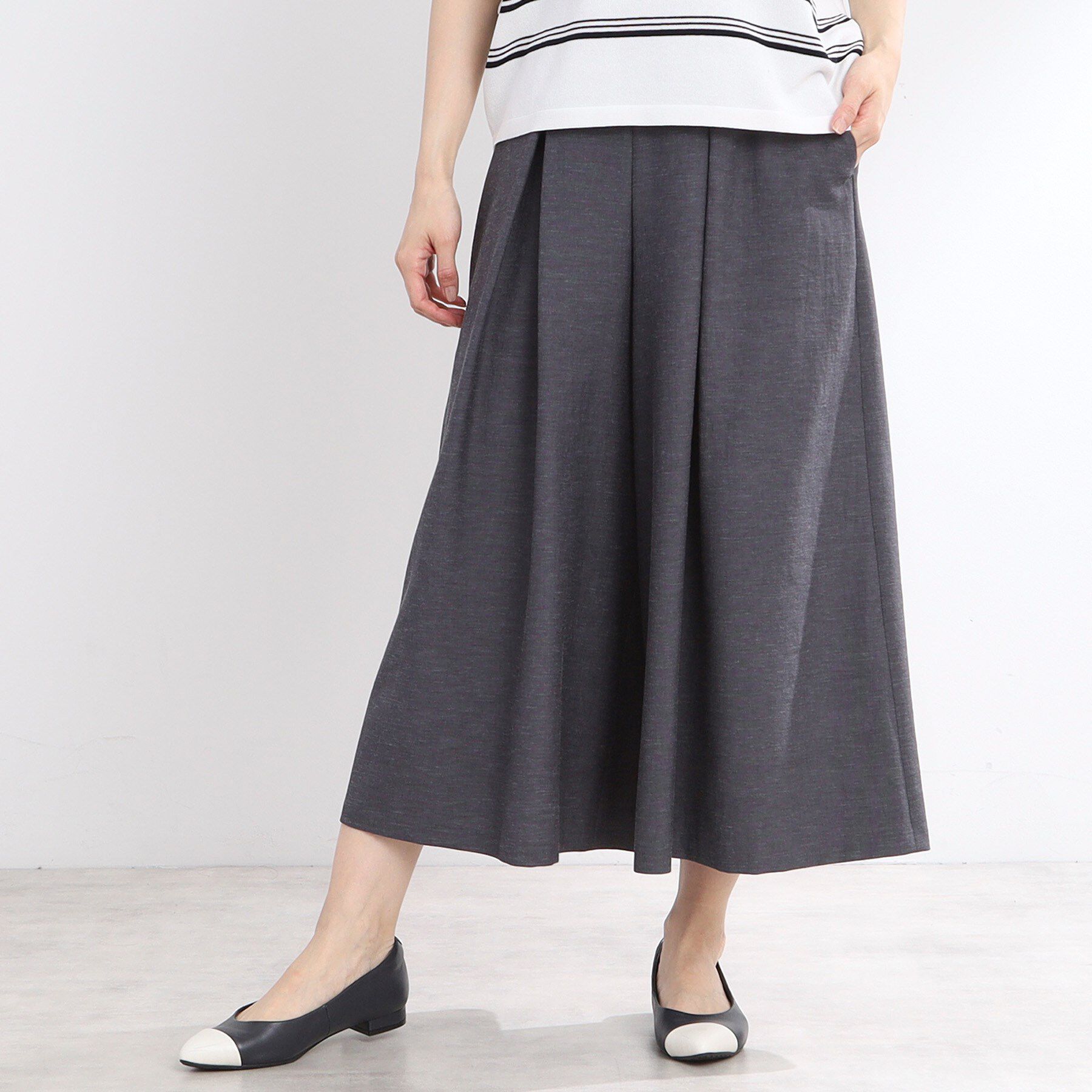 Reflect「【洗える】タックスカート風ワイドパンツ」|その他|