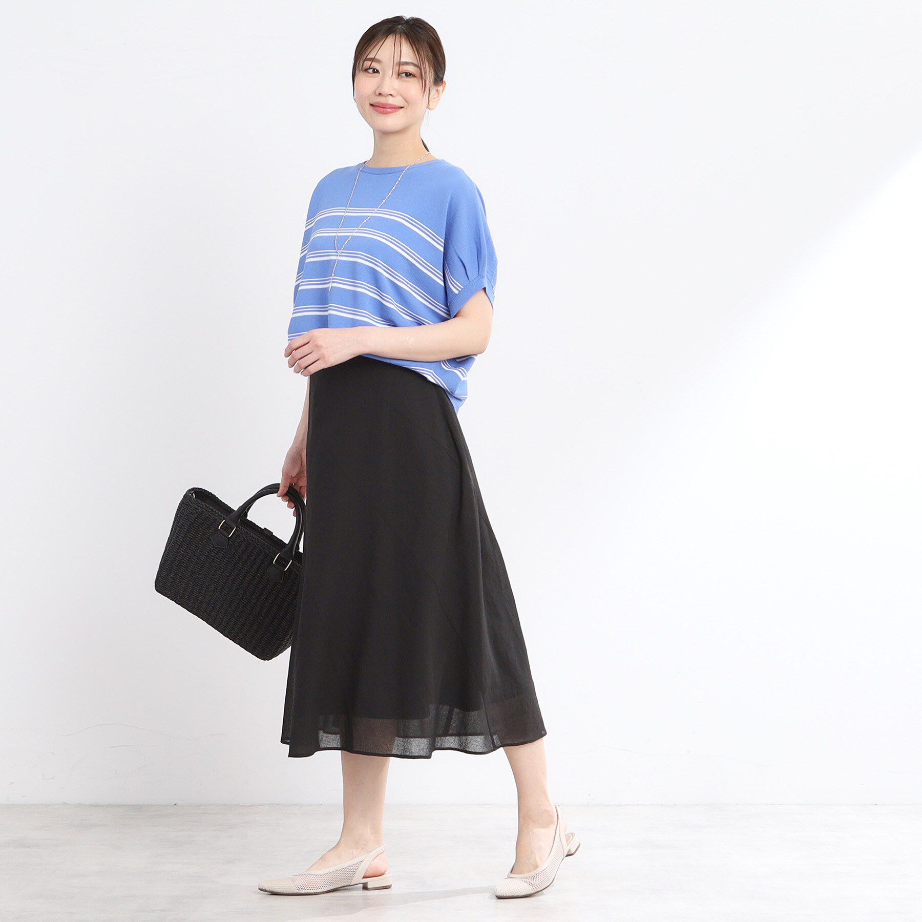 Reflect「【手洗い可】シアーガーゼフレアスカート」|スカート|