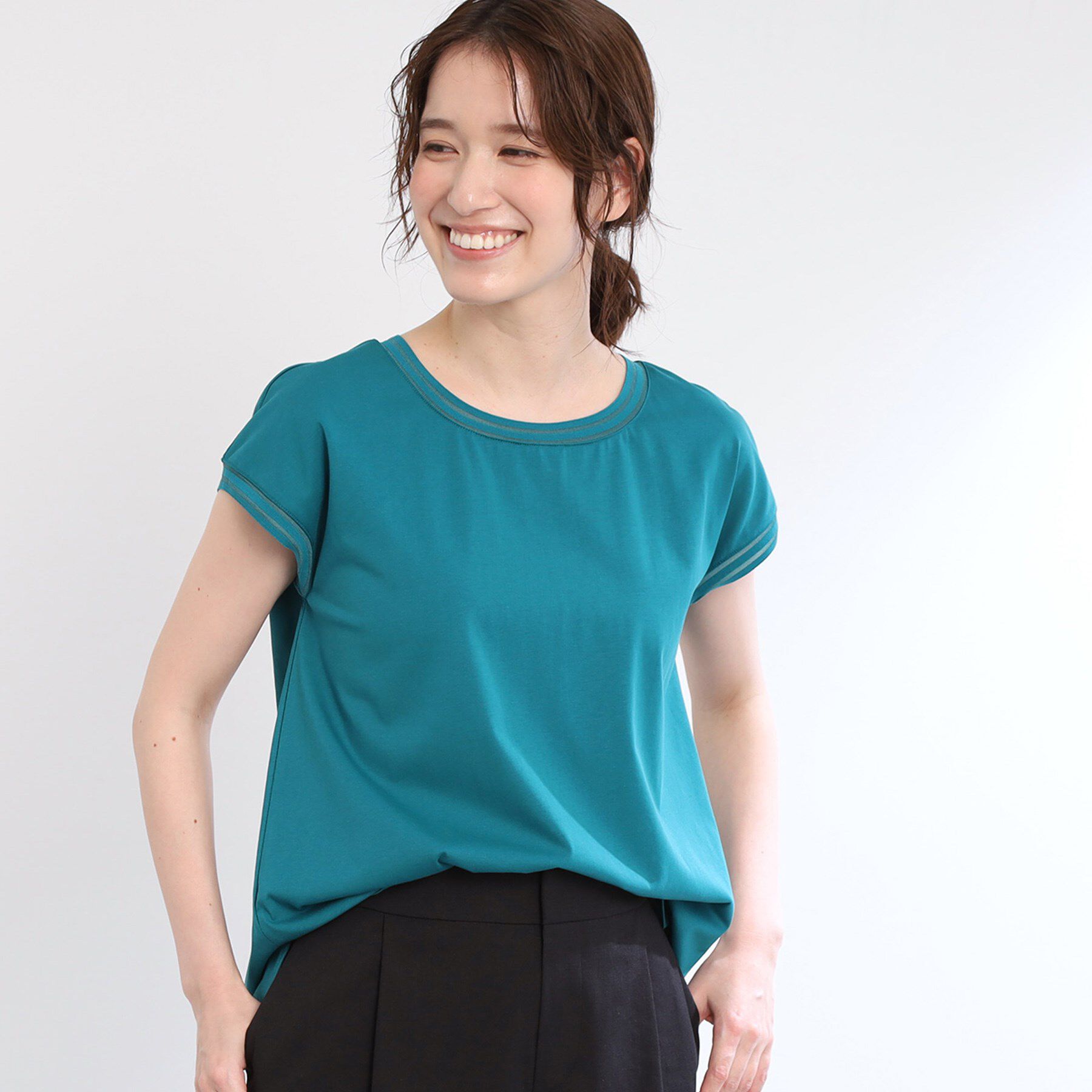 Reflect「【手洗い可】プルオーバージャージ」|Tシャツ・カットソー|ブルーグリーン(09