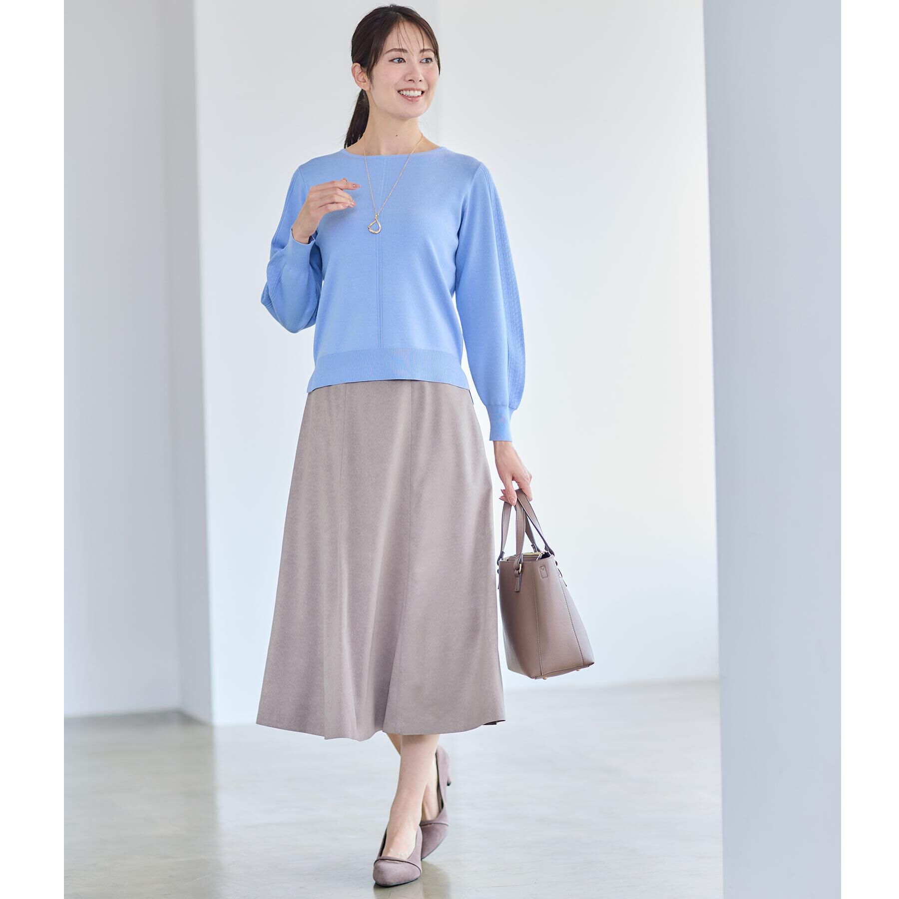 Reflect「【選べる6色／長く着られる◎】ボートネックニット」|ニット・セーター|