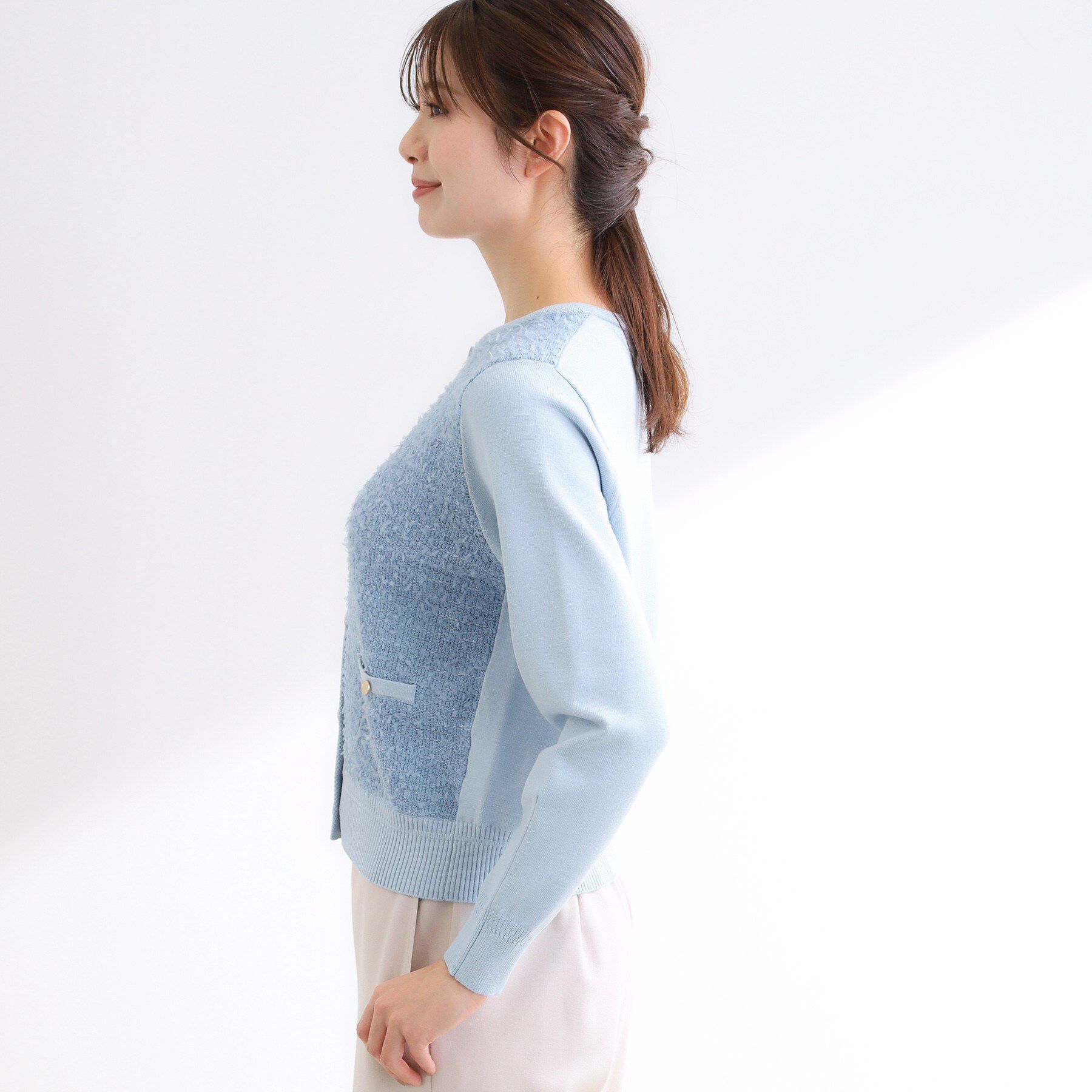 Reflect「【着映え◎】ツイード風ニットカーディガン」|カーディガン|