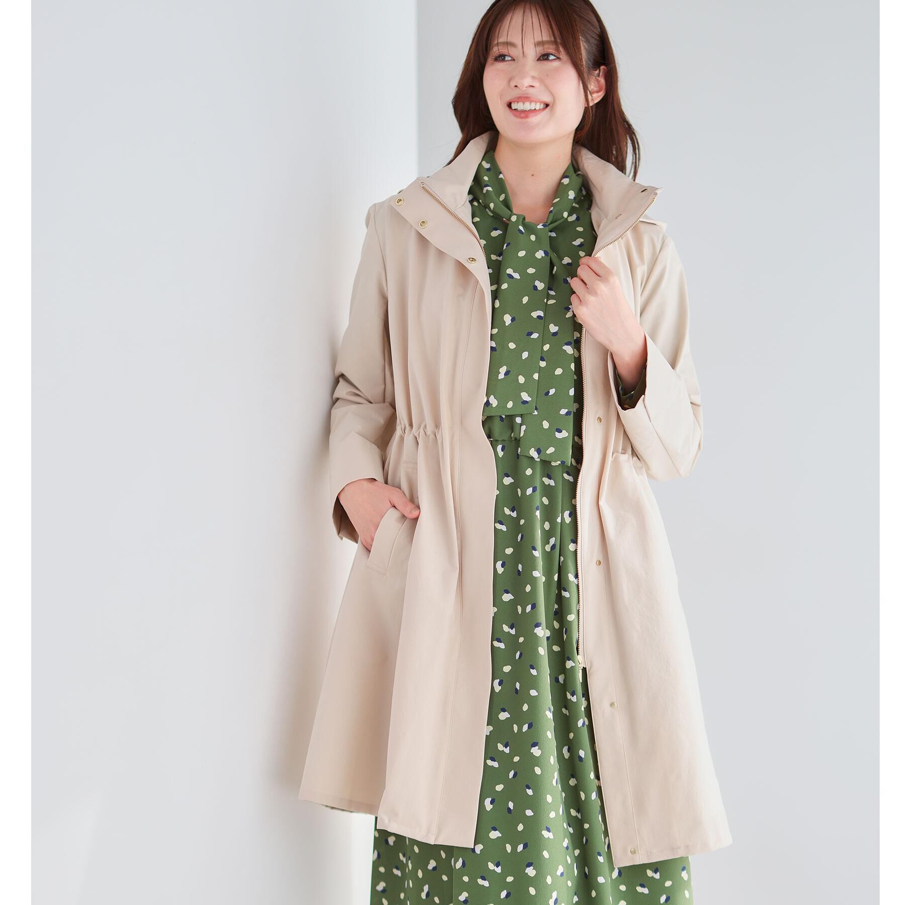 Reflect「【中綿ライナー付き】ライナー付きフーデッドロングコート」|その他|グレージュ(050)