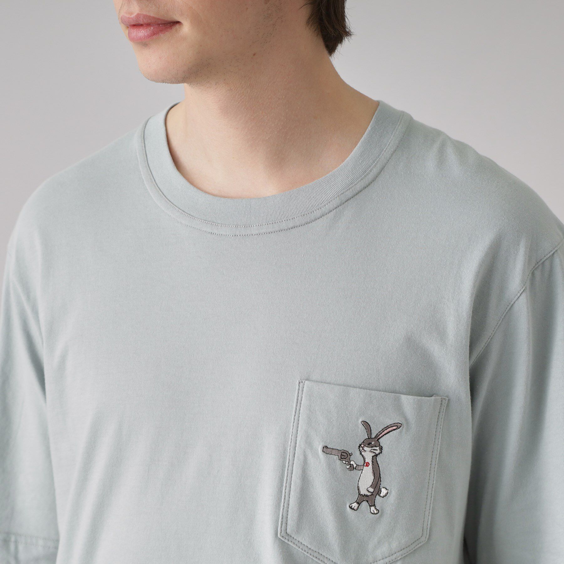 DRESSTERIOR「【接触冷感/UVカット】BACK BREEZE TECH ラビットポケTシャツ」|Tシャツ・カットソー|