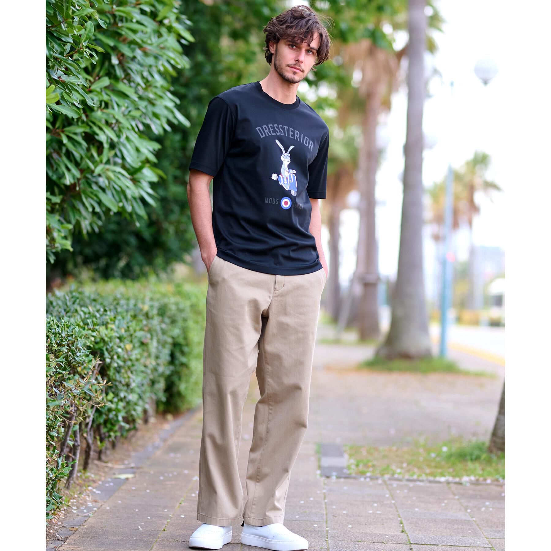 DRESSTERIOR「【接触冷感/抗菌防臭/消臭/Safari5月号掲載】ICE CLEAR COTTON ロンドンラビッ」|Tシャツ・カットソー|