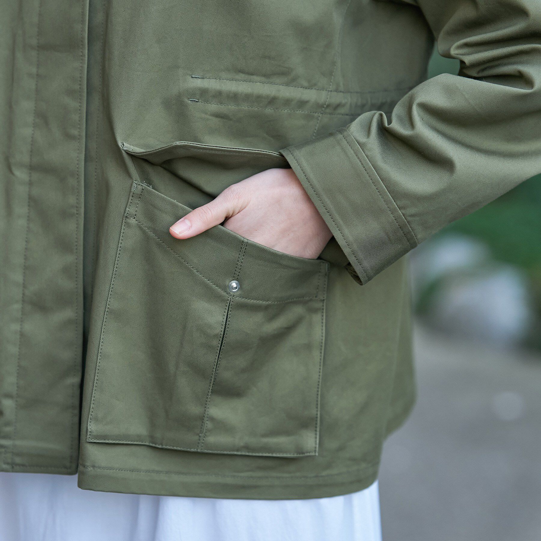 DRESSTERIOR「コンパクトコットンミリタリーブルゾン」|ブルゾン・スタジャン|