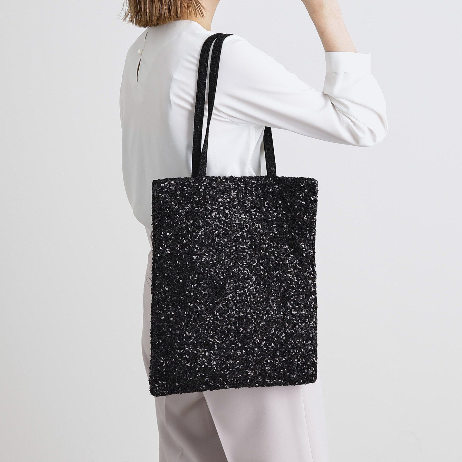 grove「【A4】スパンコールトート【入卒対応可】」|トートバッグ|ブラック(419)