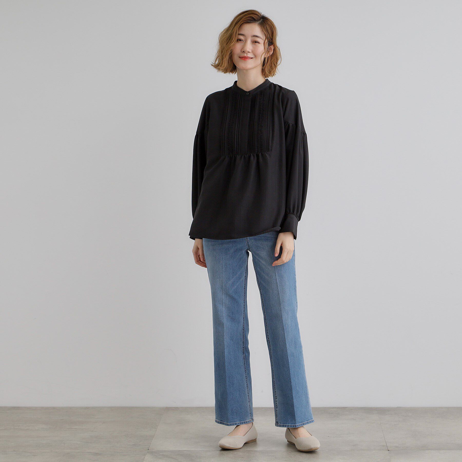 grove「ピンタックボリュームスリーブブラウス」|シャツ・ブラウス|