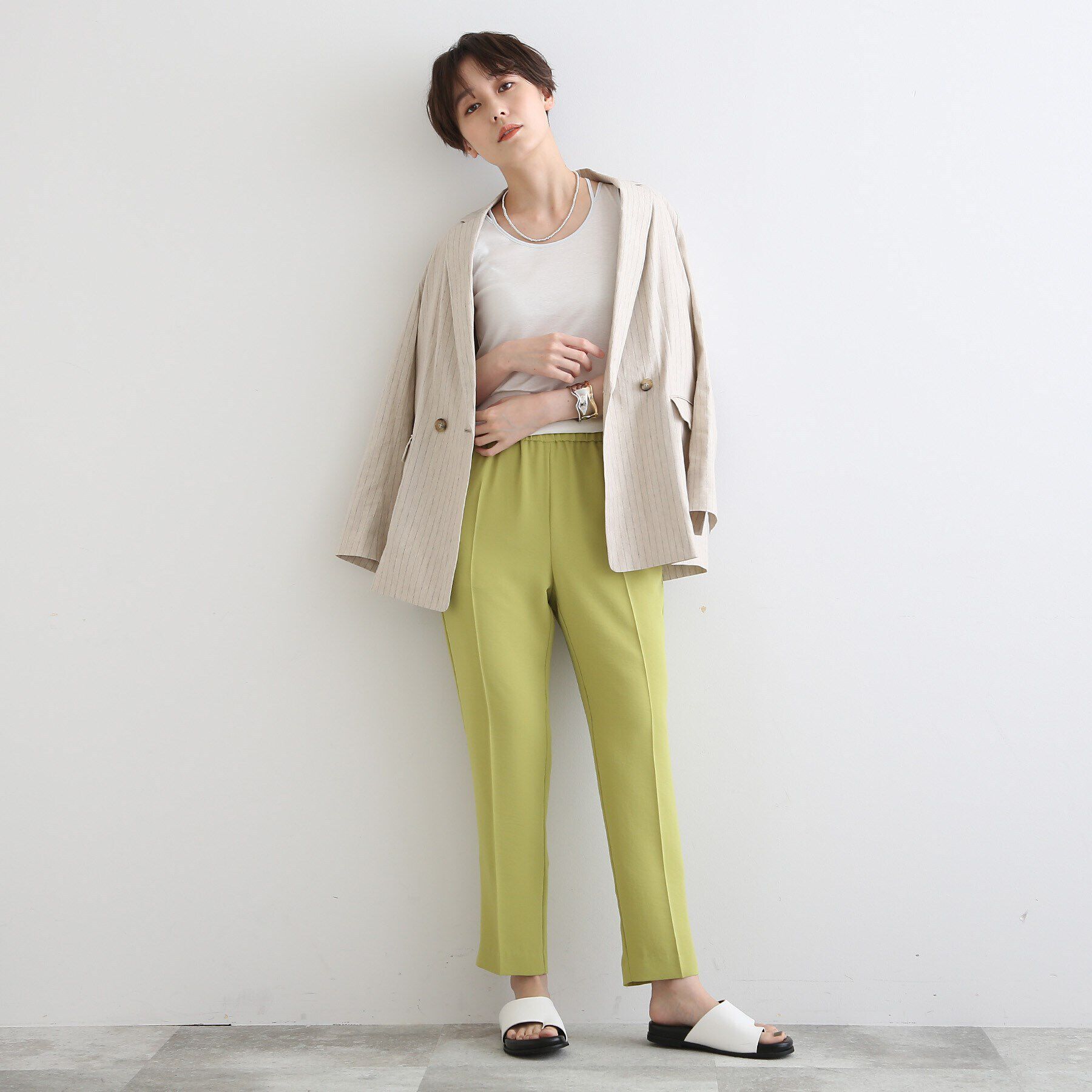 INDIVI「【洗える/日本製】ストラップデザインタンクトップ」|キャミソール|