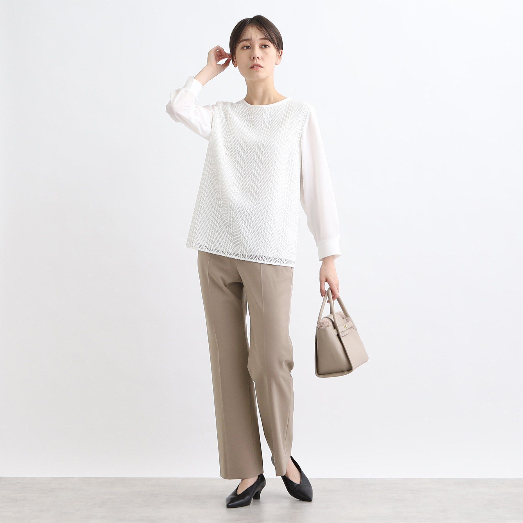 INDIVI「【定番スーツ／洗える／UVケア】ストレッチストレートパンツ」|その他|