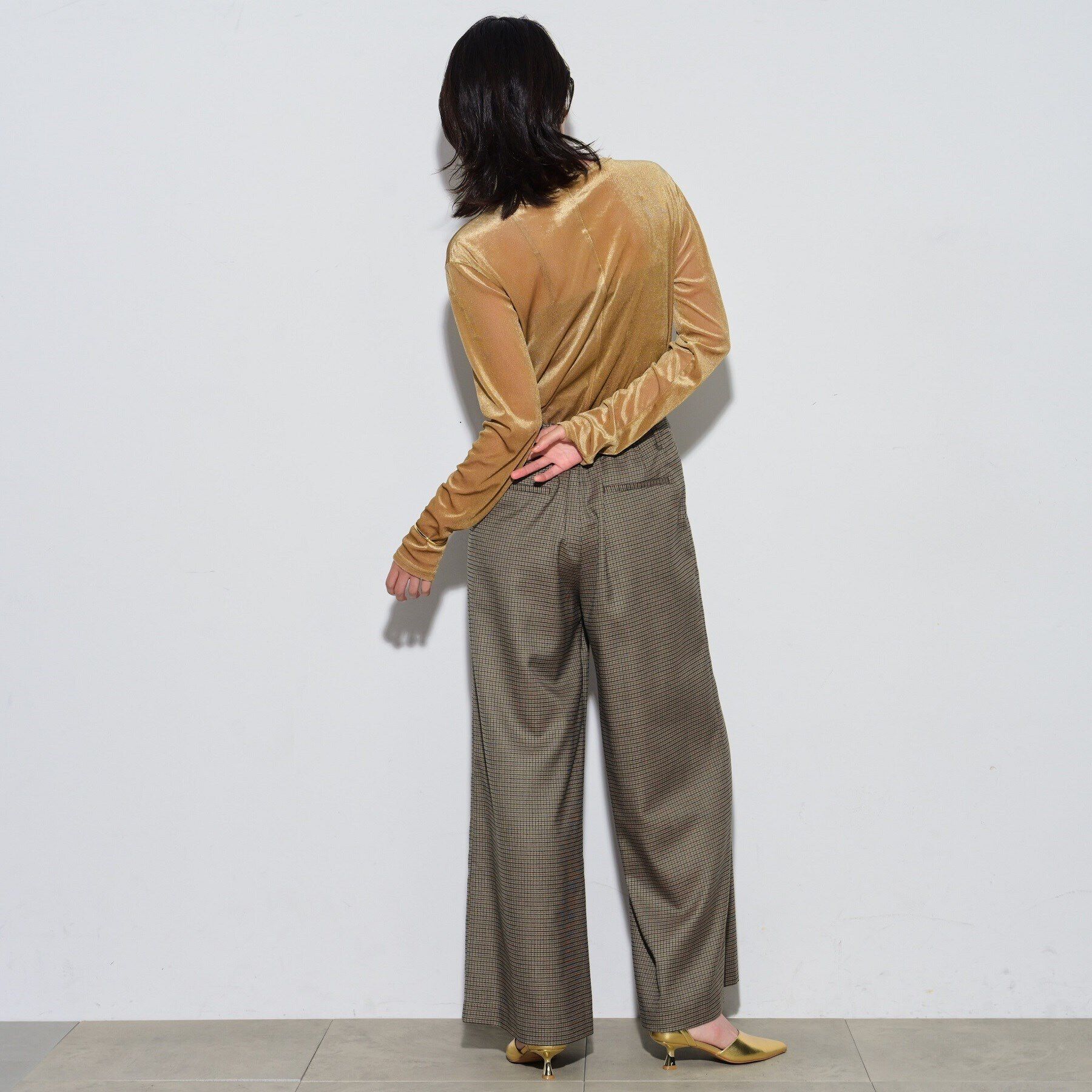 GALLEST「ブロックチェックワイドパンツ」|その他|