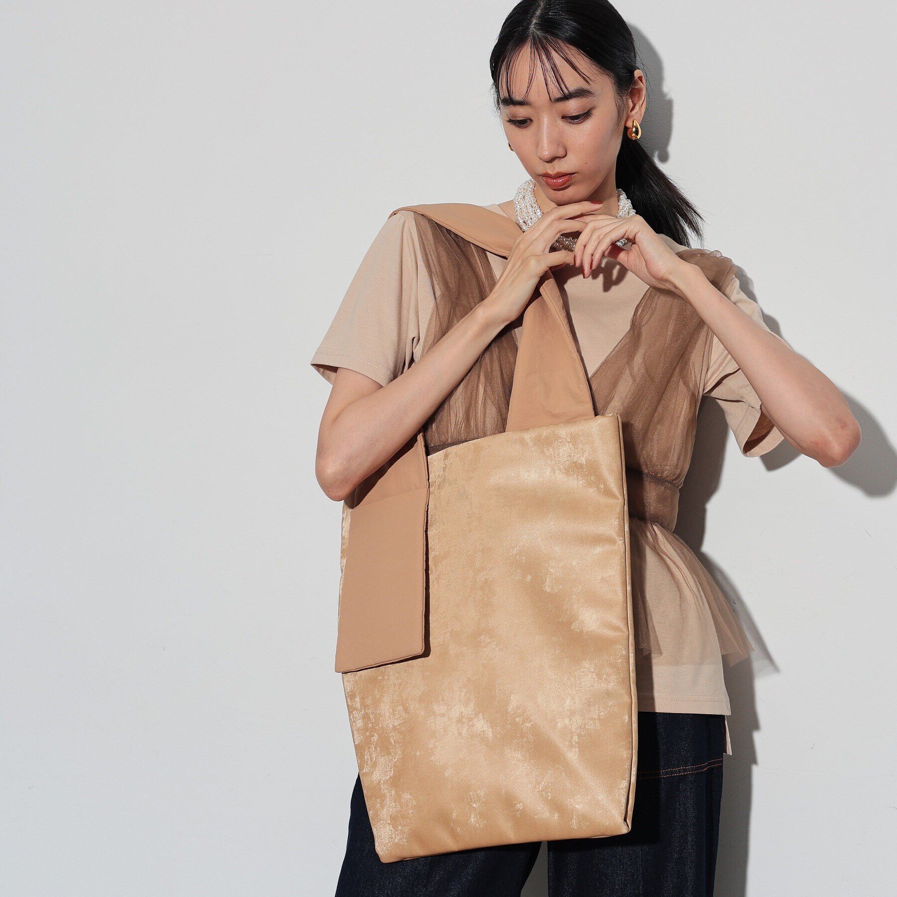 GALLEST「ポケットショルダートート」|トートバッグ|ｷｬﾒﾙﾌﾞﾗｳﾝ(041)