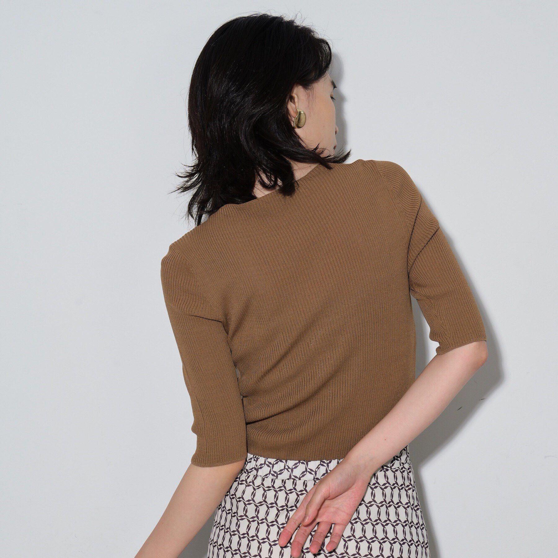 GALLEST「ネックフォルムリブニット」|ニット・セーター|