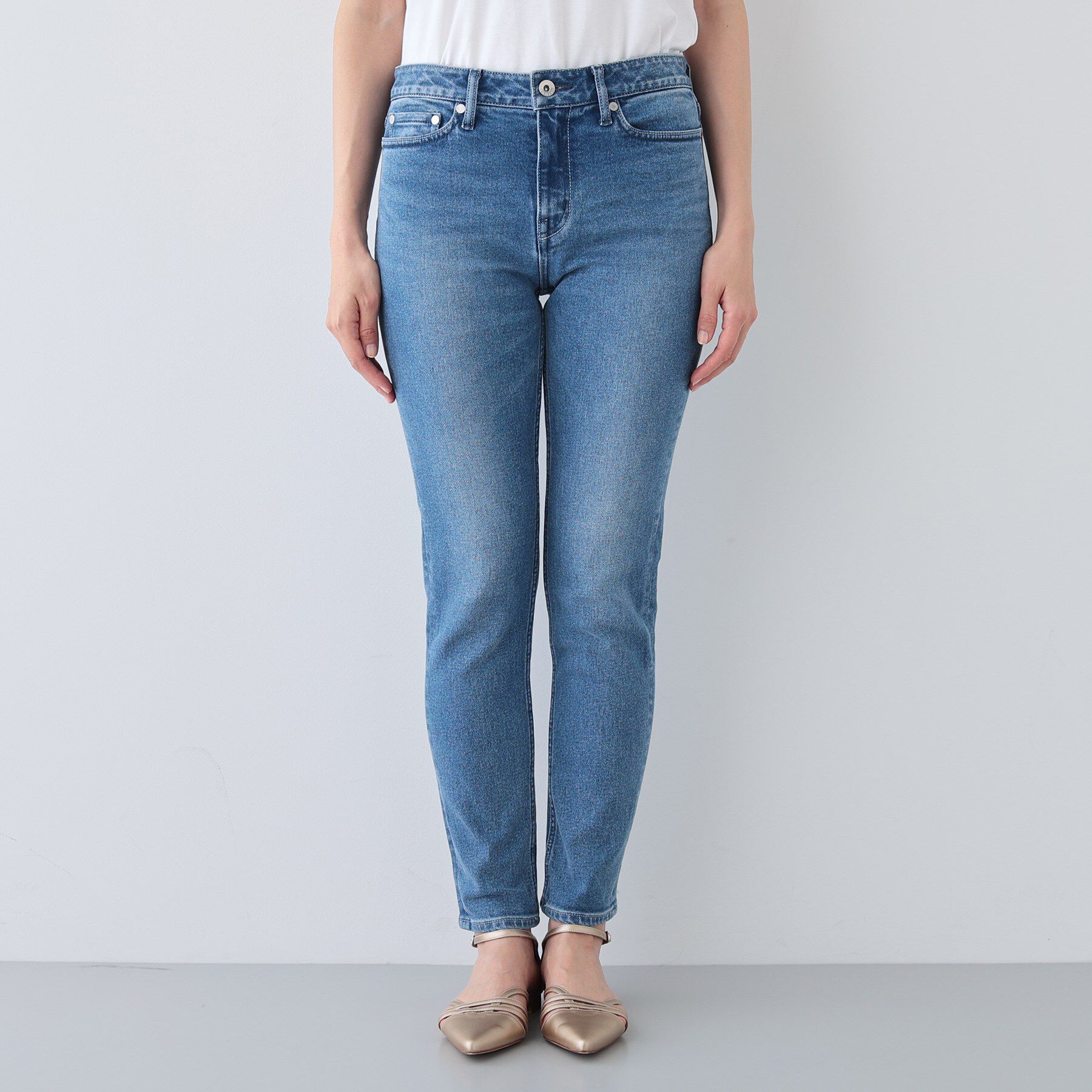 INDIVI「【通年活躍！褒められデニム】スキニー デニムパンツ」|デニム|