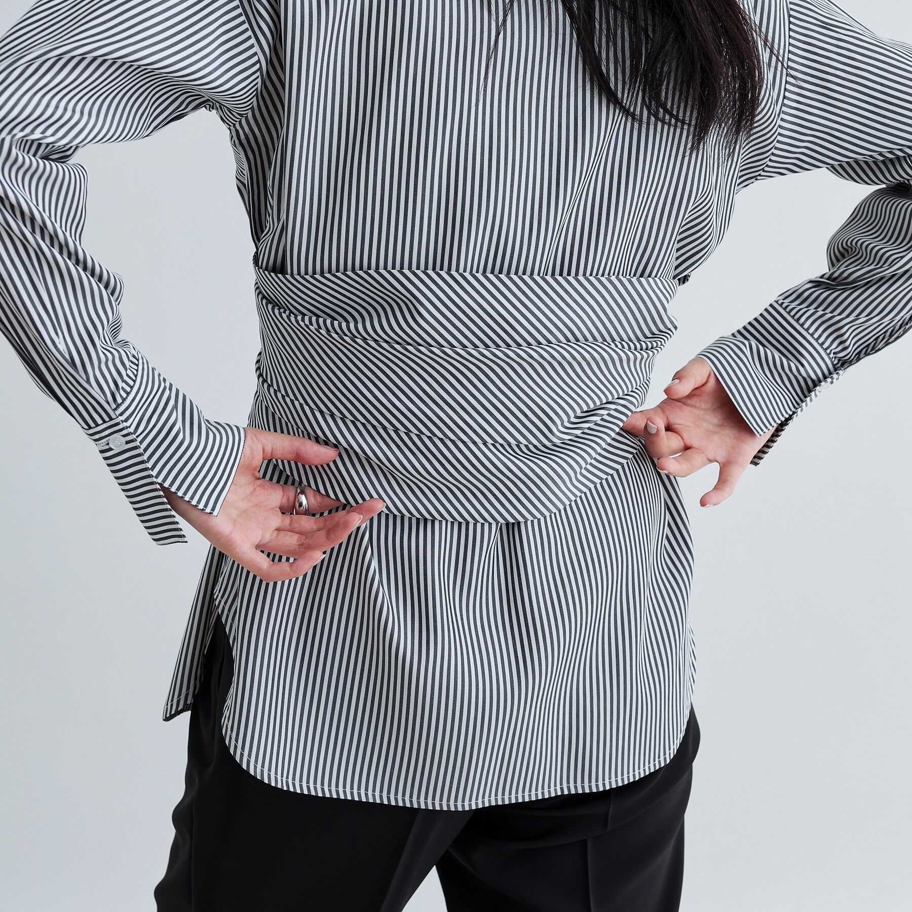 GALLEST「マルチウェイストライプカシュクールシャツ」|シャツ・ブラウス|