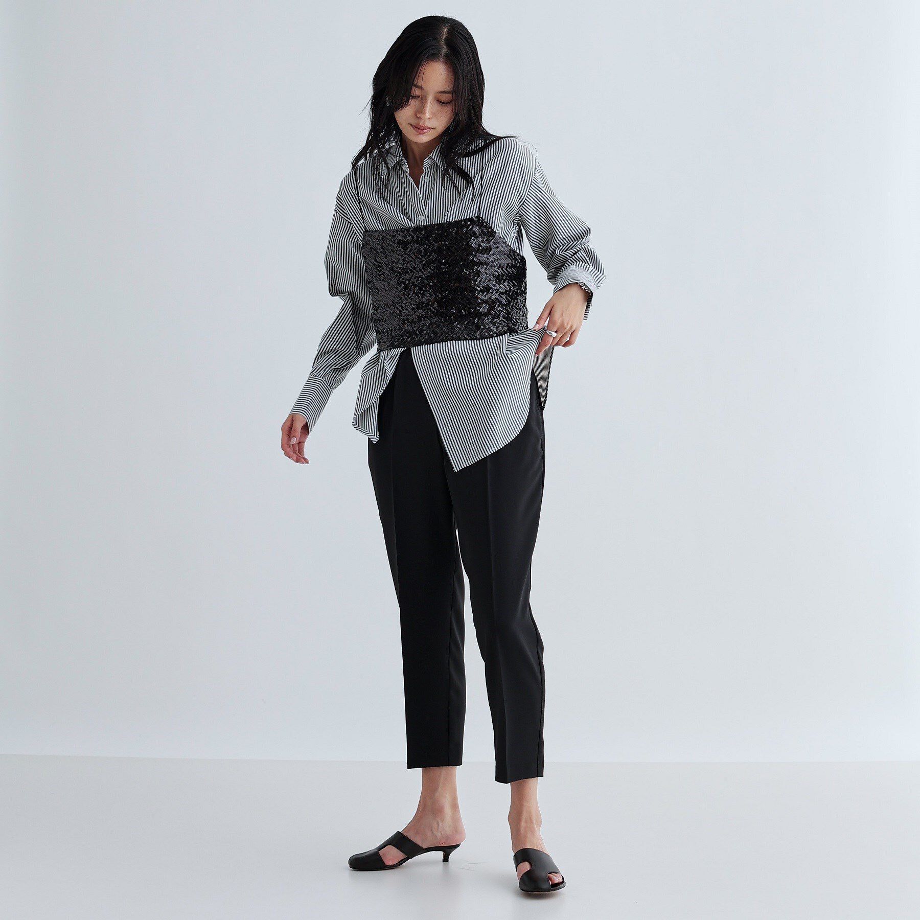 GALLEST「マルチウェイストライプカシュクールシャツ」|シャツ・ブラウス|