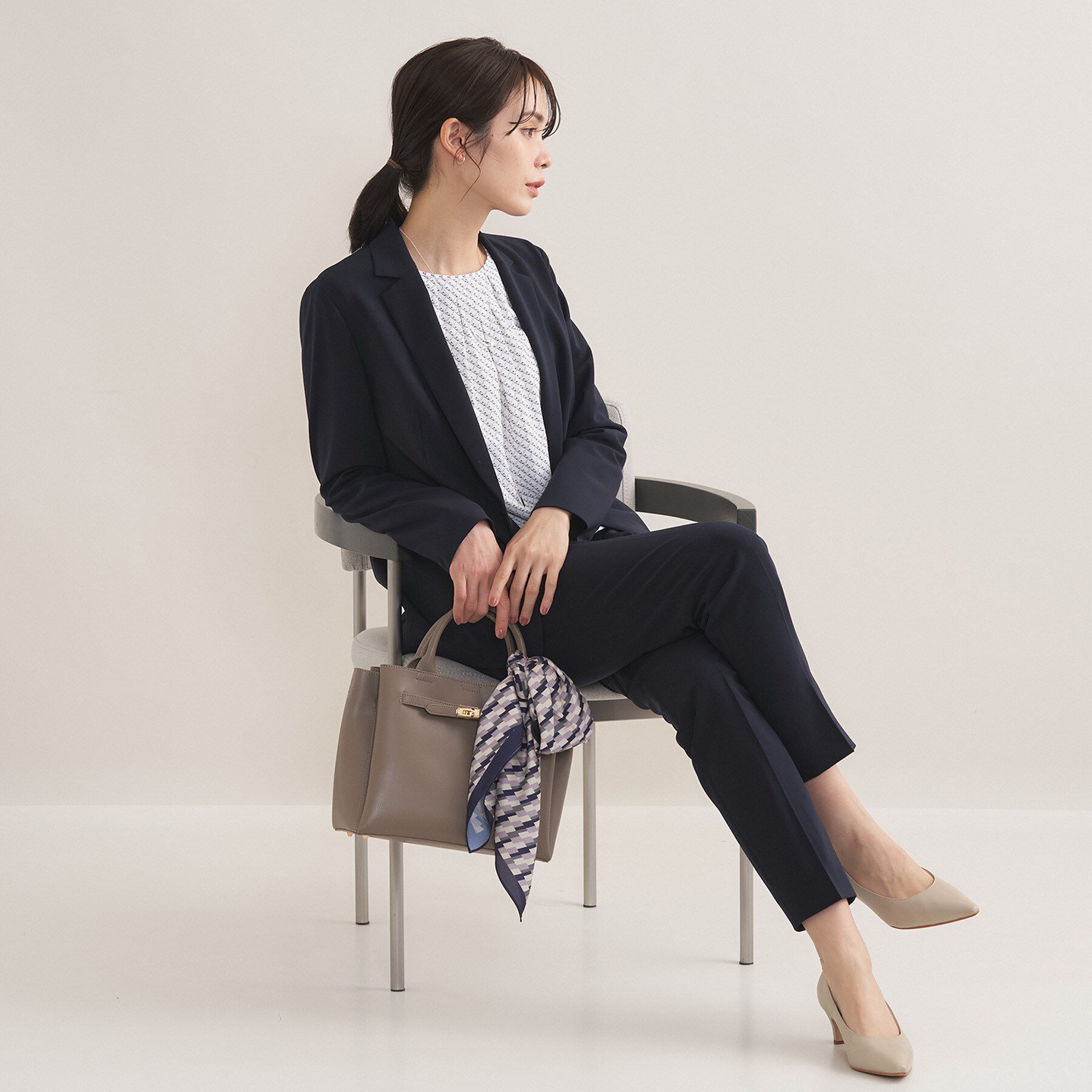 INDIVI「【通勤スーツ／洗える】ストレッチテーラードカラージャケット」|スーツ|